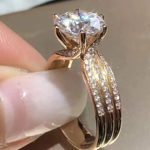 🍁3 Layer Micro Pave CZ And Round Stackable Ring, MLNN1149